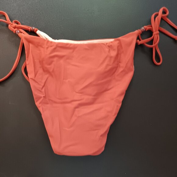 J Crew Women's Curved Waist Cheeky String Bikini Bottom With Beads NWT - Picture 4 of 7